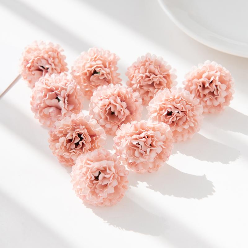 10 искусственных шелковых цветов для свадеб, Рождества, венков, скрапбукинга, коробочек для конфет, домашнего декора, миниатюрные шелковые гвоздики