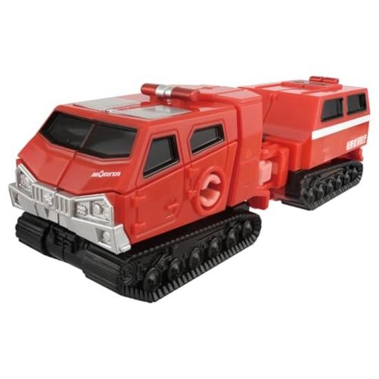Takara Tomy Tomica Job Labor TJBDX Hyper Rescue Braver Red Salamander Super Ambulance DX Set Mini Car Toy ages 3 up.