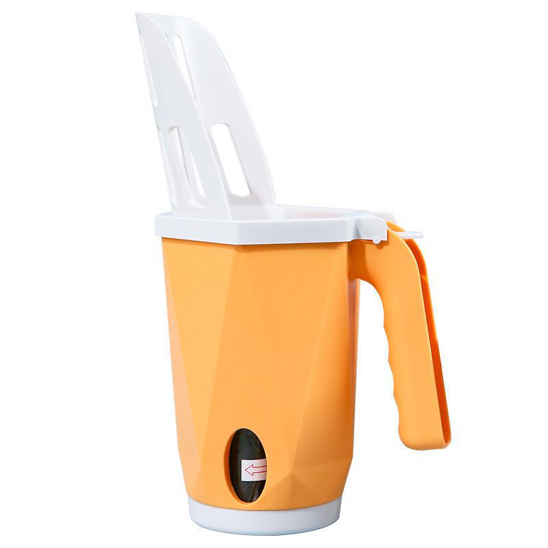 Integrated Cat Litter Scoop with Bag Storage - Pet Cleaning Tool