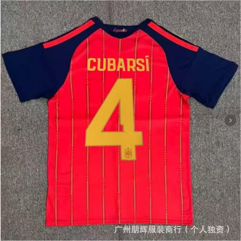 Spain National Team Home Soccer Jersey 2026 Custom Name 19 Yamal Short Sleeve Cycling Men Women