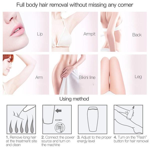 5 režimů, Ice-sense 999999 Flash LCD Profesionální permanentní IPL epilátor Laser-Elektrický Žena Bezbolestné Navlékání Stroj na odstraňování chloupků EU Plug/US Plug