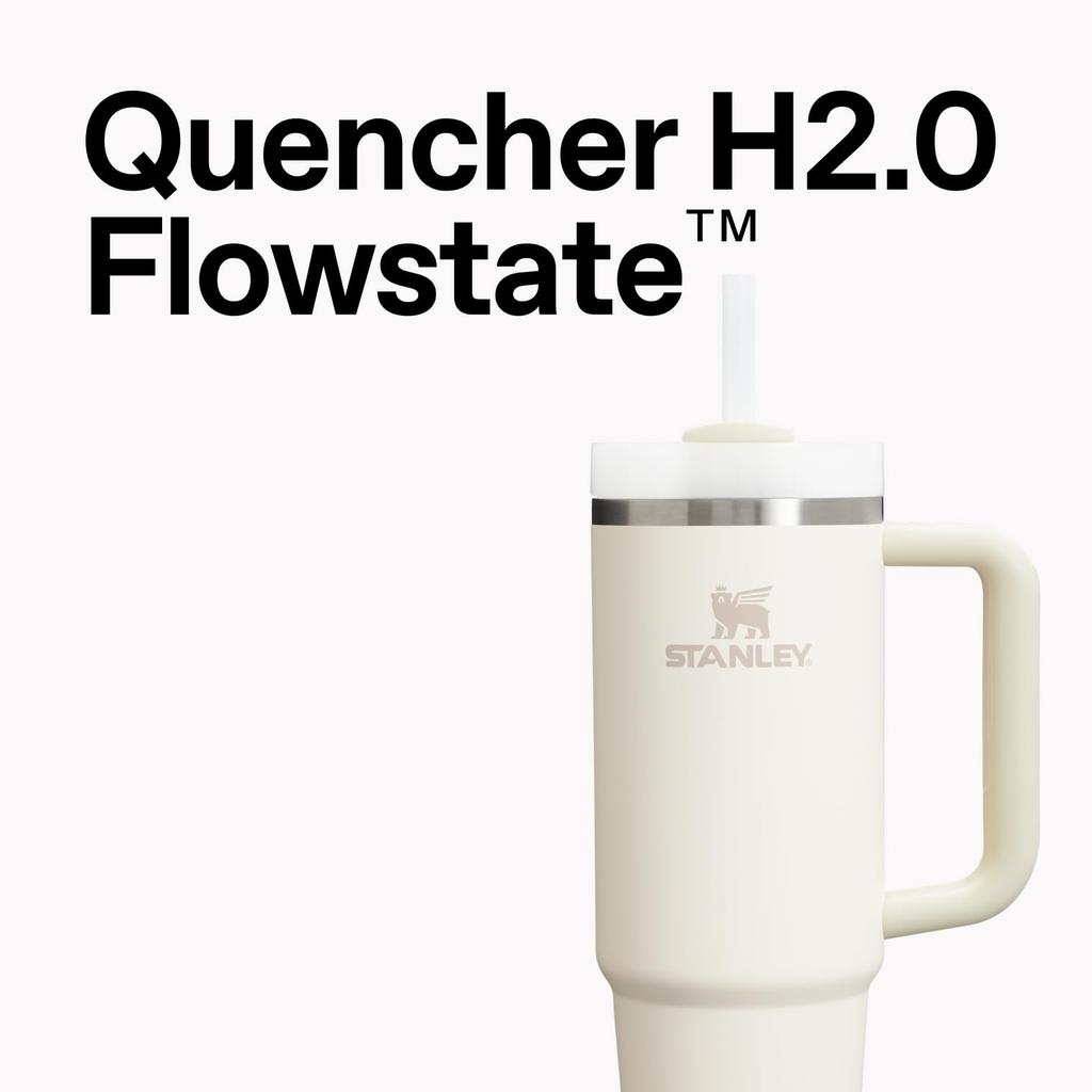Stanley 1913 H2.0 Vacuum Quencher 0.89L Black 2.0 - Insulated, Durable, Straw Water Bottle for Summer, Outdoor Use, Dishwasher Safe, Warranty (Genuine