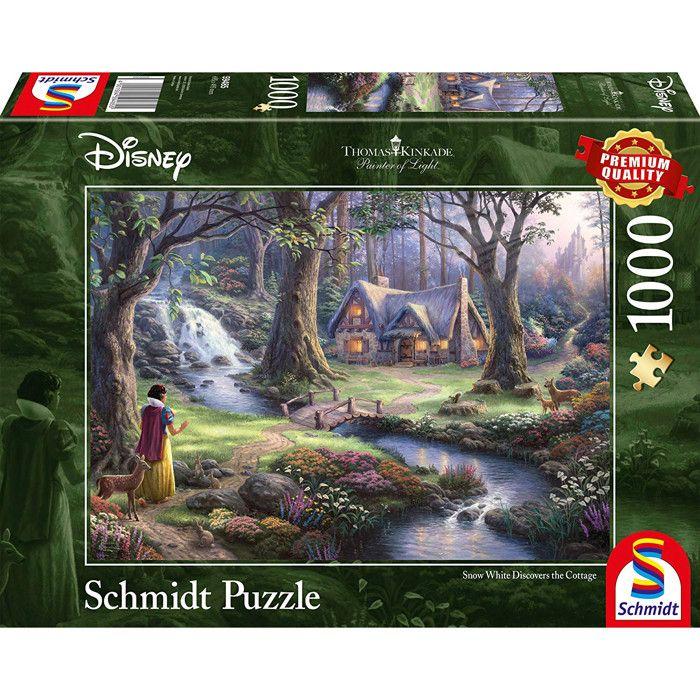 Puzzle 1000 pièces : thomas kinkade : blanche-neige, disney