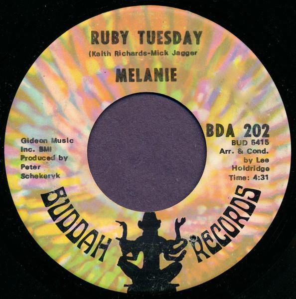

7inch Record MELANIE Ruby Tuesday BDA202 Buddah Records 1970 UK Rock Used