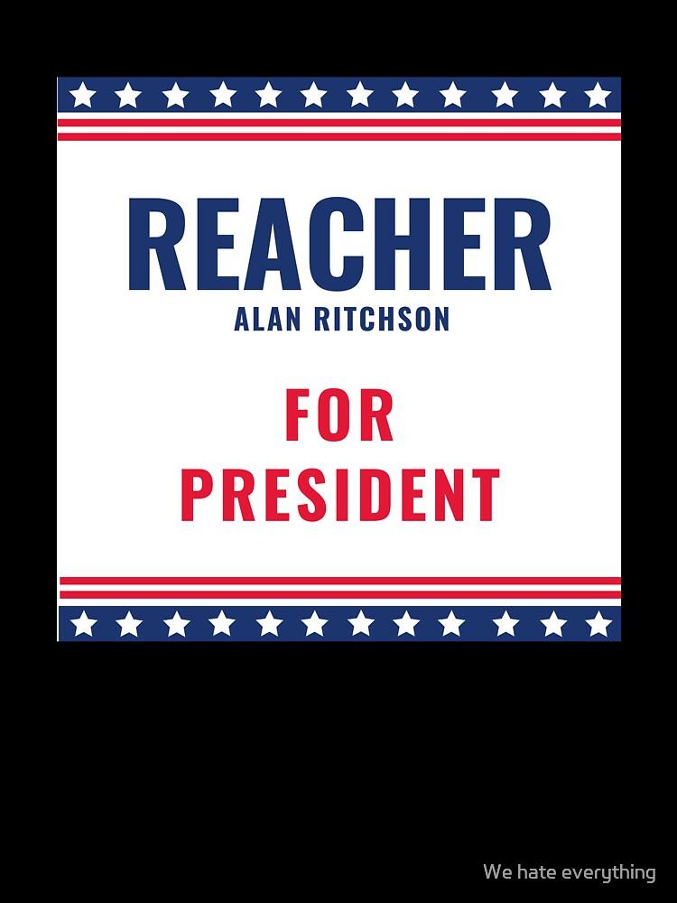 Reacher do akcji na prezydenta - Alan Ritchson na prezydenta Koszulka Oversize