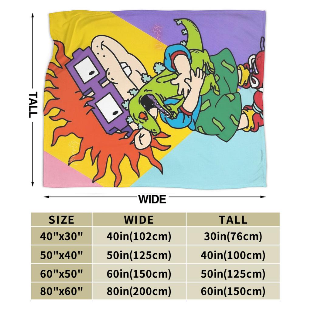 Decorative Rugrats Chuckie Finster  Bedding Throws  Flannel Bedspread For Couch Chair Sofa Bed Street Trend Sofa Bed Cover