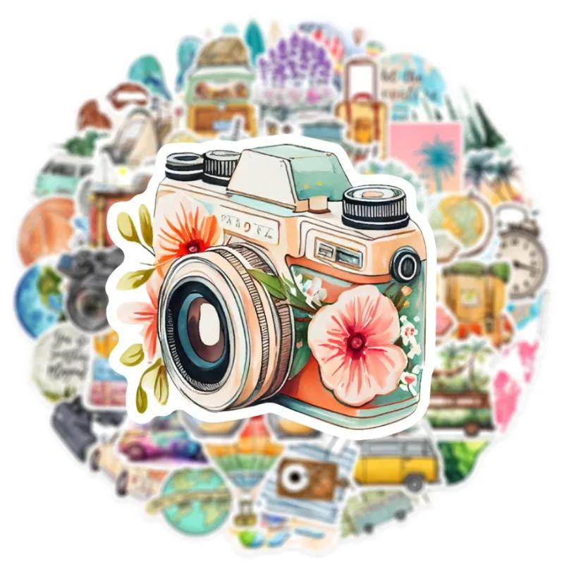 

50PCS Field Trip Graffiti Motorbike Helmet Stickers Trendy Waterproof Rear Trunk Sticker Motorcycle Body Scratch Cover Decals