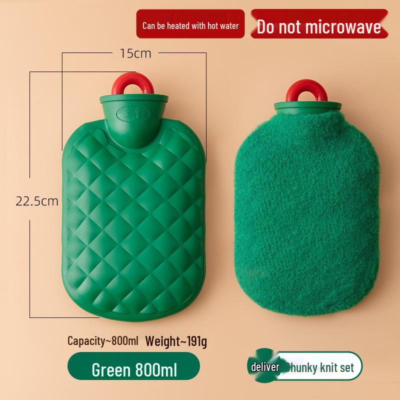Plush Explosion-Proof Hot Water Bottle for Girls - Winter Hand and Abdomen Warmer, Available in Large and Small Sizes.