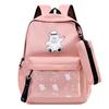 Schoolbag1011 Summer School Bag Backpack Shoulder Pencil Bag Three-piece Set Canvas Bag Large Capacity Travel and Leisure