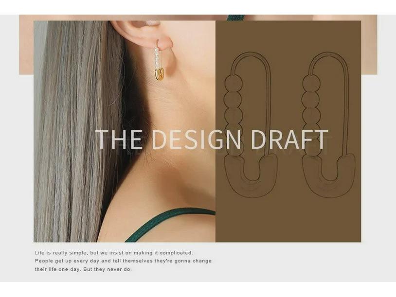 Chic Autumn/Winter Imitation Pearl Paper Clip Earrings - Stylish, Versatile, Light Luxury.