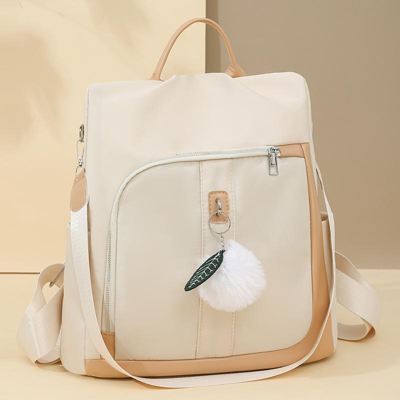 A Simple and Color-blocking Commuting and Casual Backpack, A Large-capacity Anti-theft Backpack for Women