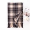 Gentle Gradient Color Small Plaid Scarf High End Girls Winter Couple Student Scarf Warm Thickened Scarf Shawl