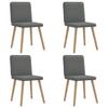 VidaXL Dining Chairs Set of 4 Dark Grey Fabric 3315245