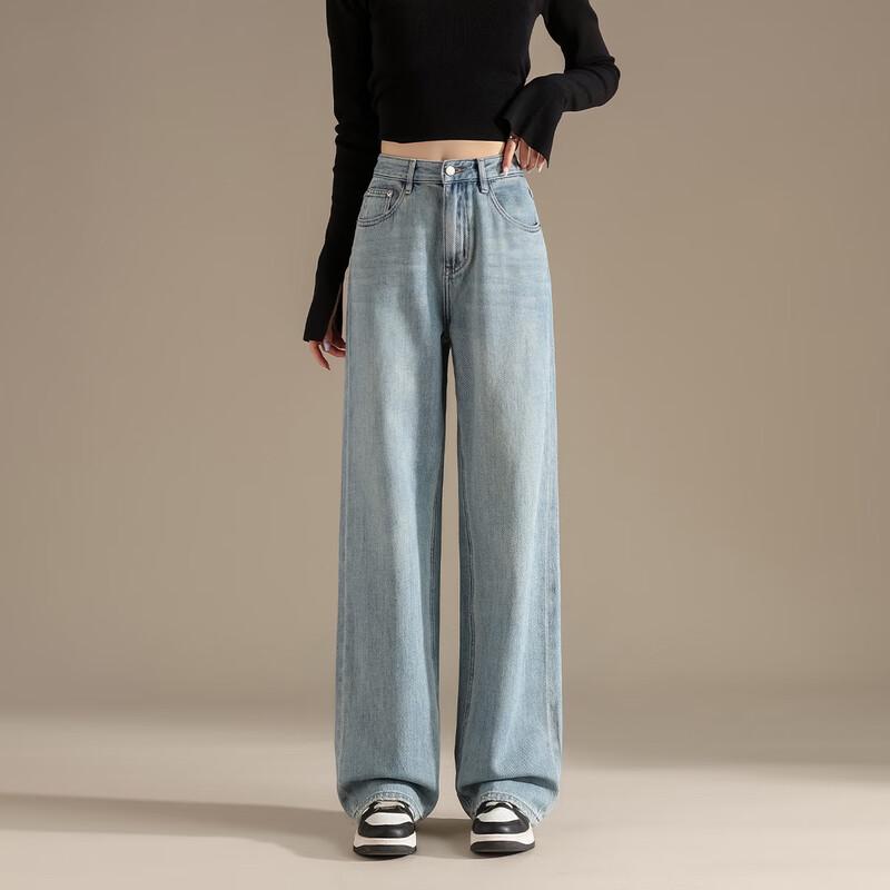 

Женские джинсы с высокой посадкой, свободные, прямого кроя 26