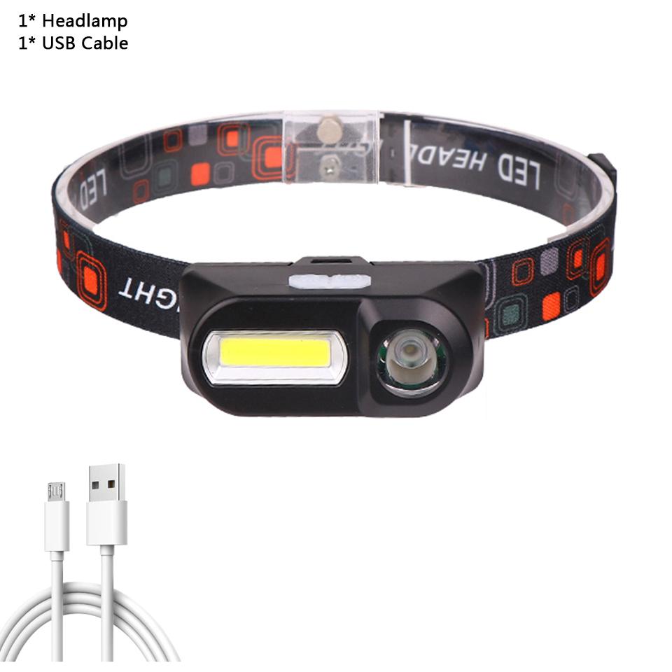 XP-G Q5 COB Led Fishing Headlight Use Rechargeable 18650 Battery Headlamp Head Flashlight Lamp Torch for Camping Light