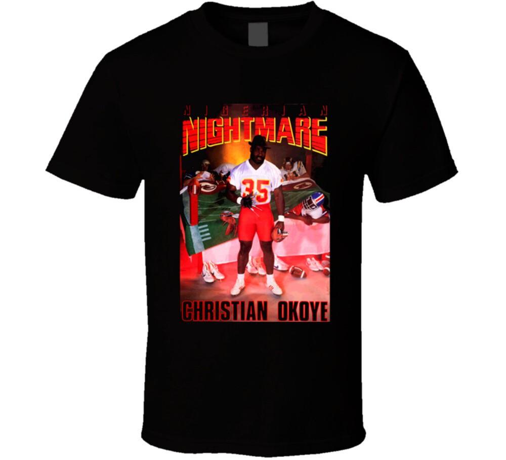 Ретро Футбол Канзас-Сити Кристиан Окойе Нигерийский Кошмар Футболка Унисекс Футболка XL
