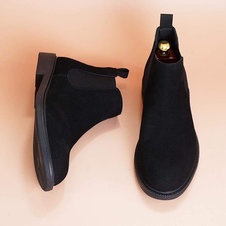 High-end cowhide Chelsea boots men's genuine leather autumn and winter boots British Martin boots men's high-top short boots suit leather shoes