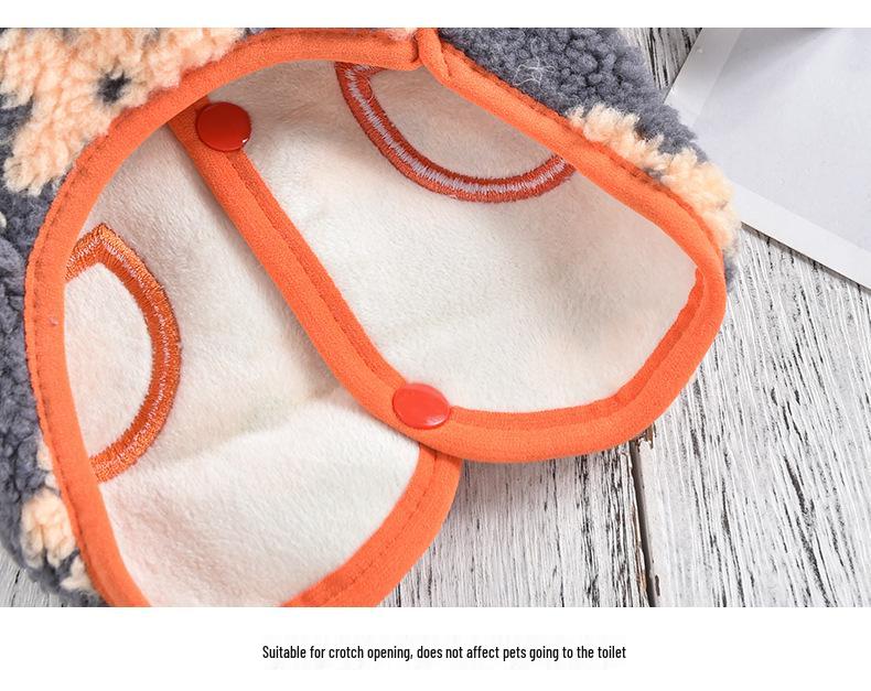 Sunflower Corgi Dachshund Lambswool Vest: Autumn/Winter Short-Legged Dog Clothing with Velvet