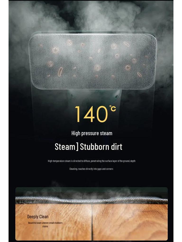 Korean High-Power 1500W Steam Mop with 5m Cord - Handheld Dust Removal