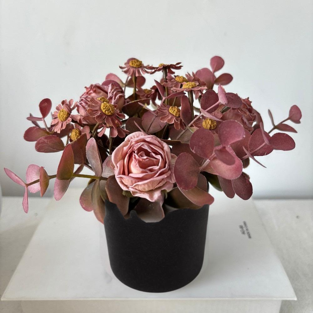 Bubble Rose Chamomile Bonsai Artificial Tabletop Flower Decoration