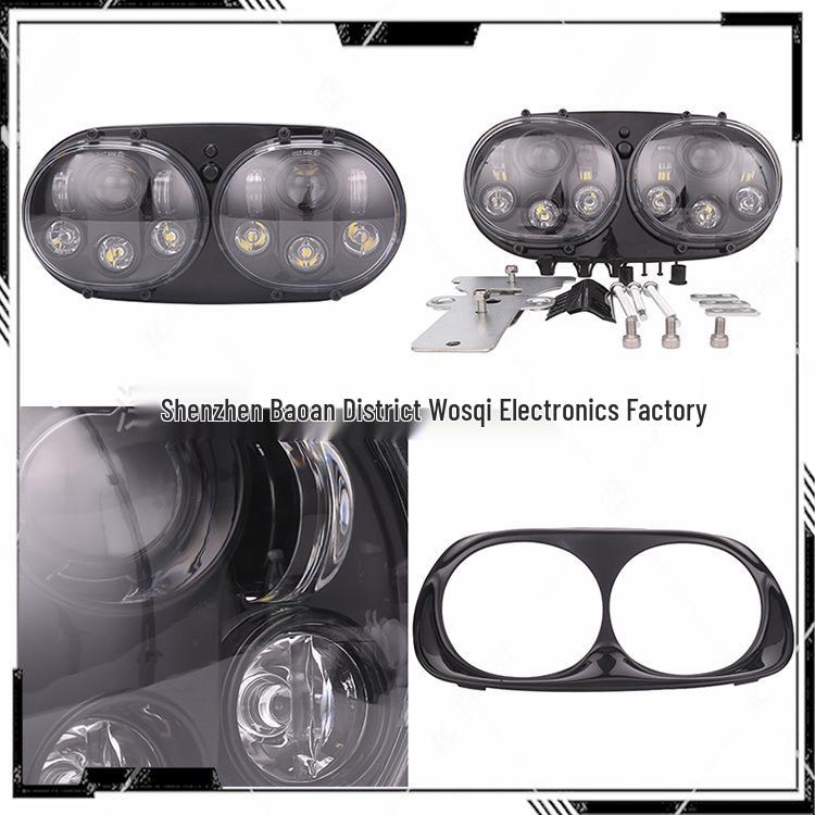 Harley Road Glide 5.75" 90W LED Dual Headlight for Non-destructive Modification