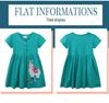 2025 European Style Girls' Summer Animal Cartoon Embroidery Princess Knitted Dress