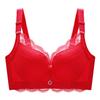 Lace Large Size Small Chest Thickened Push Up Fat MM Thin Cup Thin Push Up Bra Adjustable Sexy Underwear