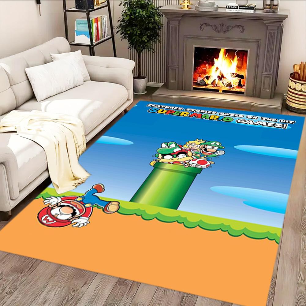 Super Mario Adventure for Living Room Rug, Bedroom, Study Room, Hallway Decoration, Perfect for Home Decoration or Holiday Gifts