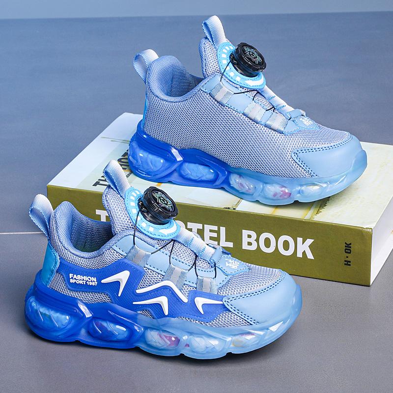 Kid's Rotating Button Anti Slip Wear Resistant Fashion Outdoor Sports Shoes Girls Casual Shoes Children's Shoes