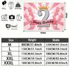 Party Backdrop Birthday Crown Pink Photo Booth Background Front Door Decor