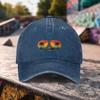 Cruise Beach Sunglasses Graphic Washed Baseball Cap Summer Outdoor Adjustable Cotton Hat