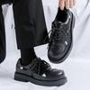 2024 spring and summer casual fashion versatile men's leather shoes niche youth big head leather shoes new 60710-R