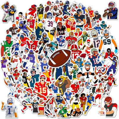 100 Klasických akčních samolepek z ragby Nové samolepky s grafiti ragbyových a NFL sportovců