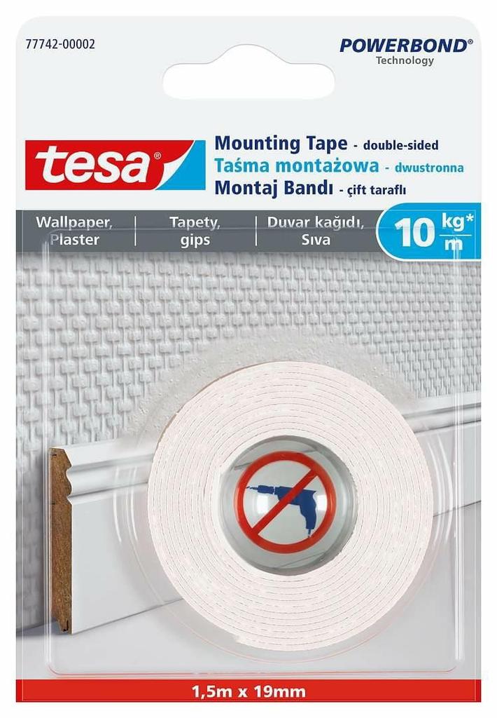 TESA WALLPAPER MOUNTING TAPE 1.5x19