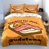 Egg on toast design. Bedding sets Duvet cover sets Duvet covers Pillowcases(1 * Duvet Cover 2 * Pillowcases without duvet insert)