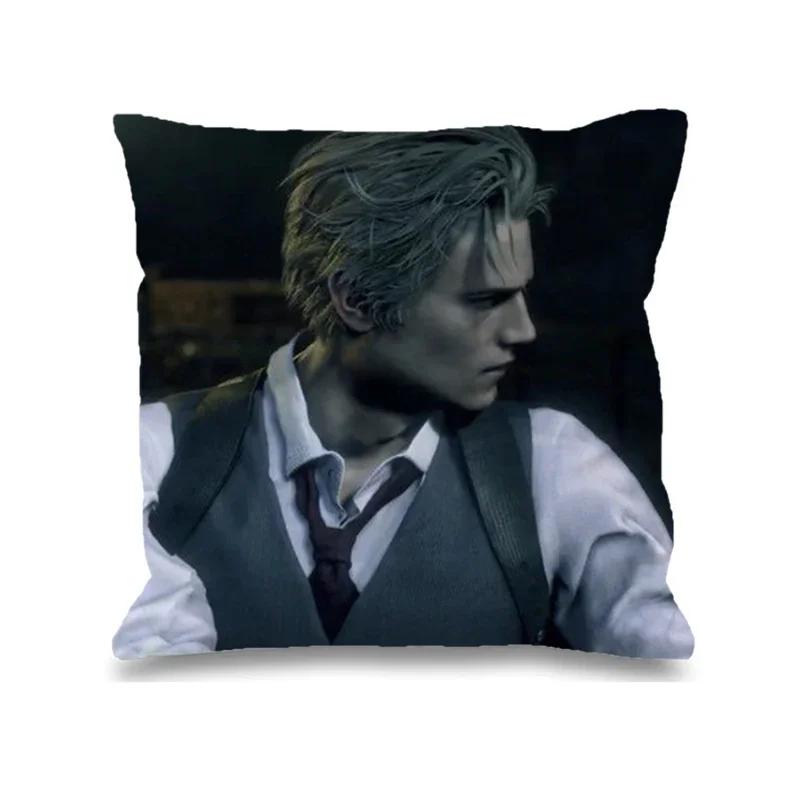 Leon Kennedy Decorative Pillowcase 45x45 Printed Anime Pillow Case Ornamental Pillows for Living Room Cushion Cover