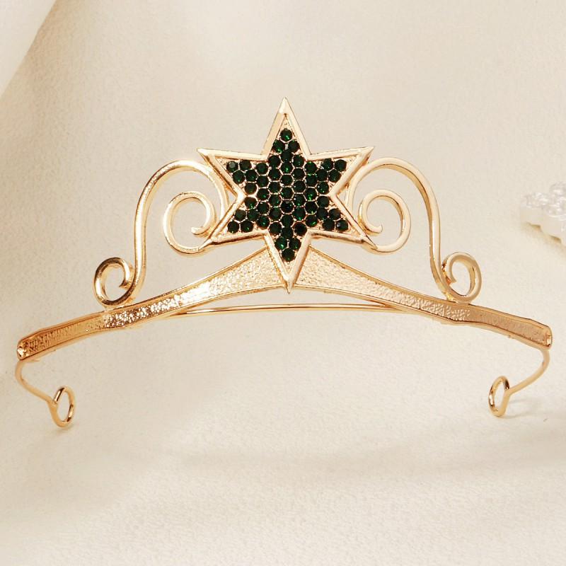 Colorful Hexagram Princess Crown Girl Birthday Adult Ceremony Drama Performance Walking Show Bride Headwear