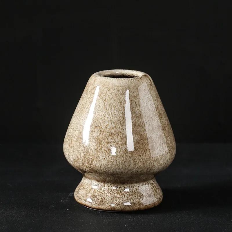 Držák na šlehače Matcha Čajový obřad Matcha Bowl Tradiční Matcha Ceremony Starter Keramický stojan na šlehače Chasen pro začátečníky