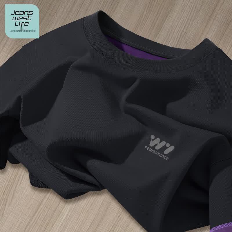 JEANSWEST LIFE Мужская двухцветная свободная футболка с коротким рукавом 2XL