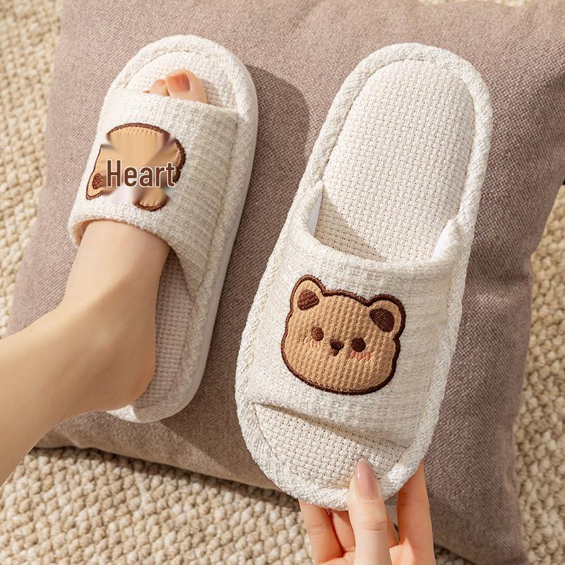 Cotton Linen Anti-Slip Indoor Slippers for Women and Men - Spring/Autumn Casual Comfort