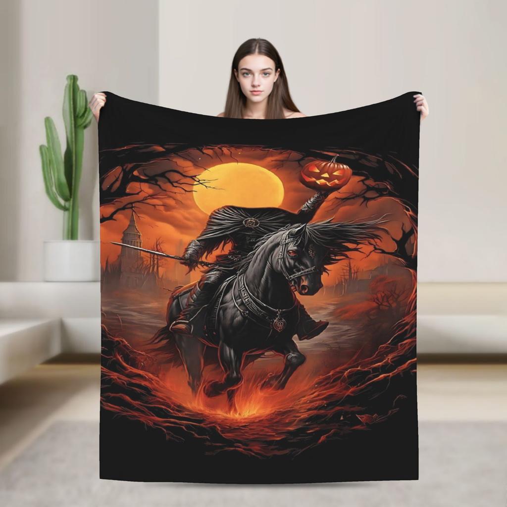 Comfortable Headless Horseman? Blanket Merch Bed Decorative Throws And Blankets Soft Coral Fleece Plush for Car
