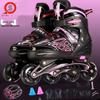 Sada inline bruslí pro dospělé a děti - Začátečnické boty na kolečkových bruslích s plným osvětlením