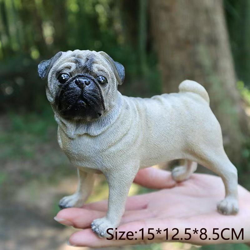 Simulated Dog Model Ornament Resin Dog Sculpture Decoration Bedroom Desktop Decor Home Decoration Accessories Kids Birthday Gift