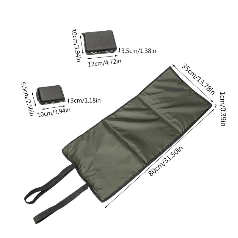 Fishing Tackle Box Fishing Lure Storage Box Folding Fish Unhooking Mat Fishing Baits Container Case Fishing Landing Mat