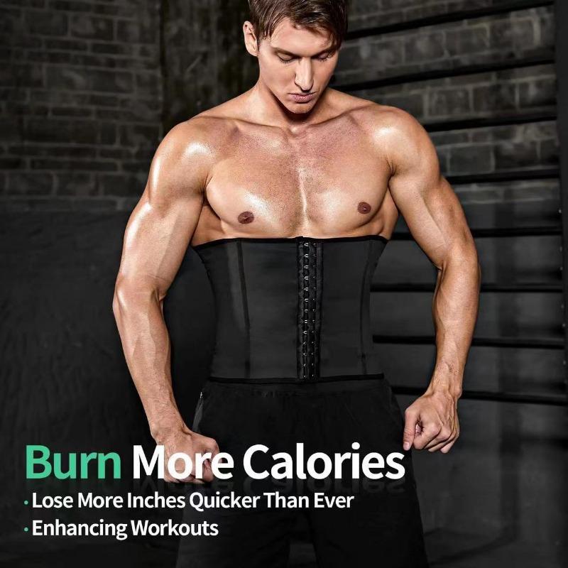 Men Sweat Four Buckle Sports Waist Trainer Fitness Body Shaping Abdominal Waist Belt
