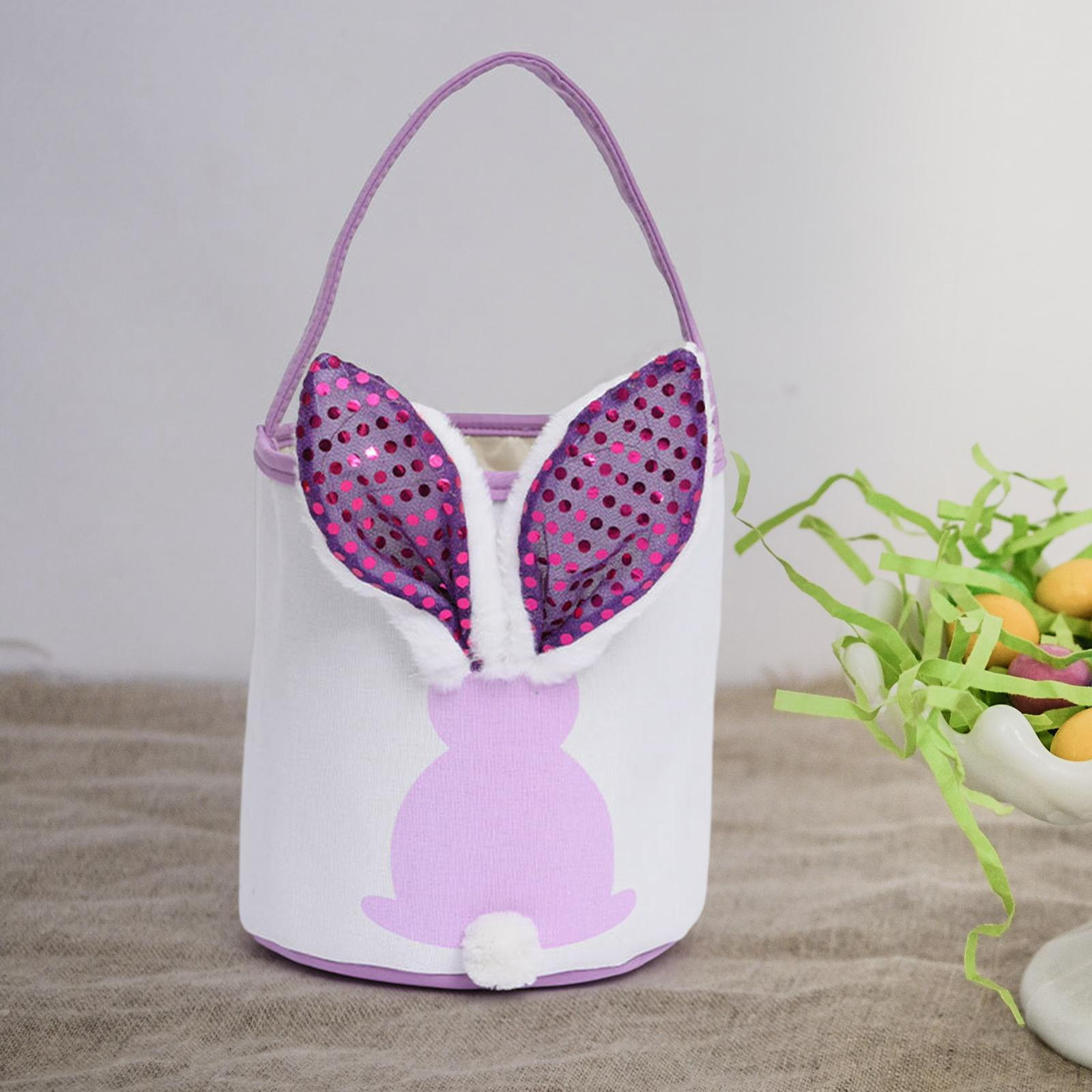 

Корзинка с милым кроликом — очаровательный пасхальный декор для детей фиолетовый