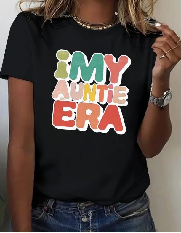 Fashion Women Creative and Cute Colored Letters Print T Shirt Funny Casual O-neck Short Sleeves T-shirt Summer Female Tee Shirt