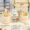 Rotating Pen Holder: Creative, Cute, Multifunctional, Large-Capacity Desktop Organizer for Students