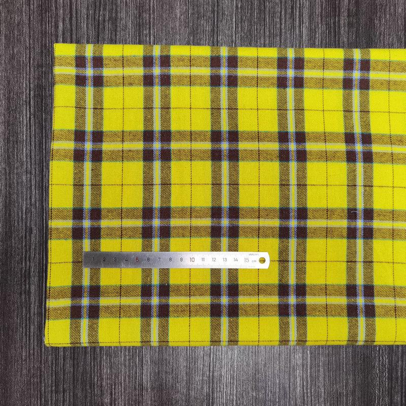 Nueva llegada: Tejido de Algodón Cepillado a Cuadros para Ropa Infantil y de Mujer - Tejido de Franela Jacquard Teñido en Hilo de Poliéster-Algodón.