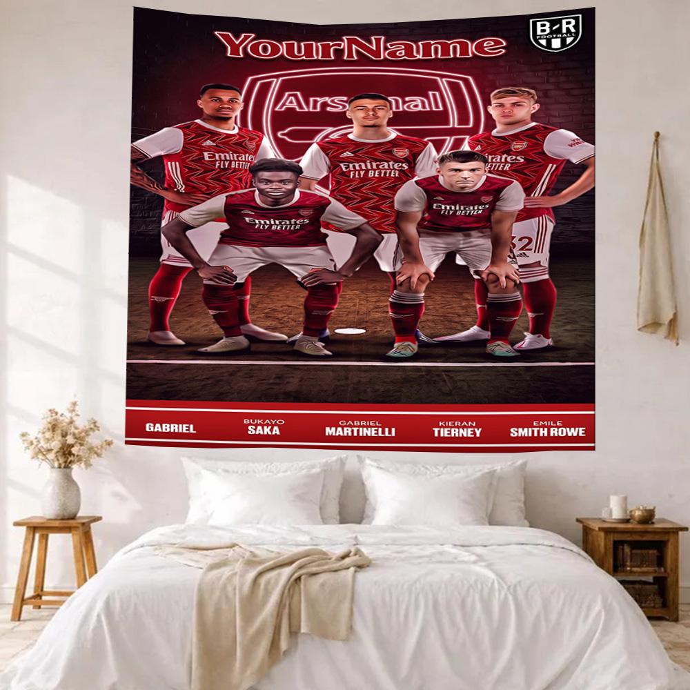Arsenal Custom Your Name Wall Decor Tapestry Art For Pet Memorial Birthdaywedding Party Backdrop Family Gift
